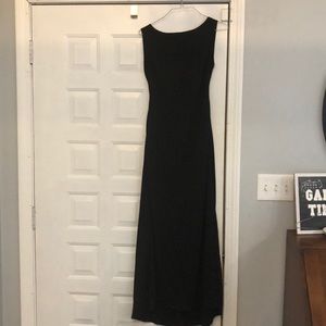 Open back high neck evening gown